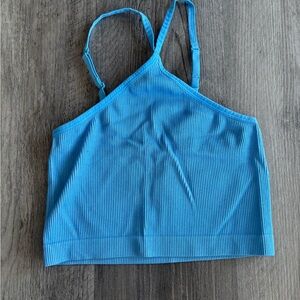 Colsie Bright Blue Ribbed Bandeau